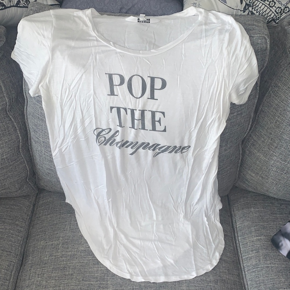 “Pop the Champagne” Scoop-neck Tee